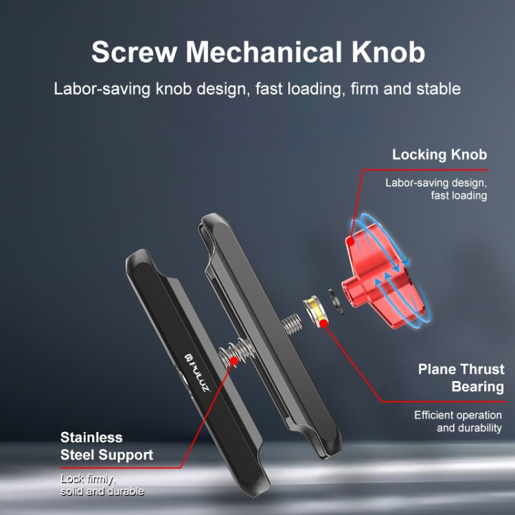 Soporte de varilla de brazo mágico con abrazadera pequeña para retrovisor de motocicleta PULUZ, Small Clamp