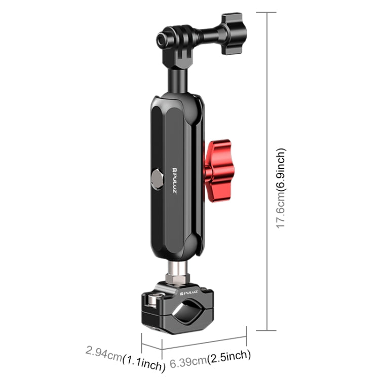 Soporte de varilla de brazo mágico de abrazadera media retrovisor de motocicleta PULUZ, Medium Clamp