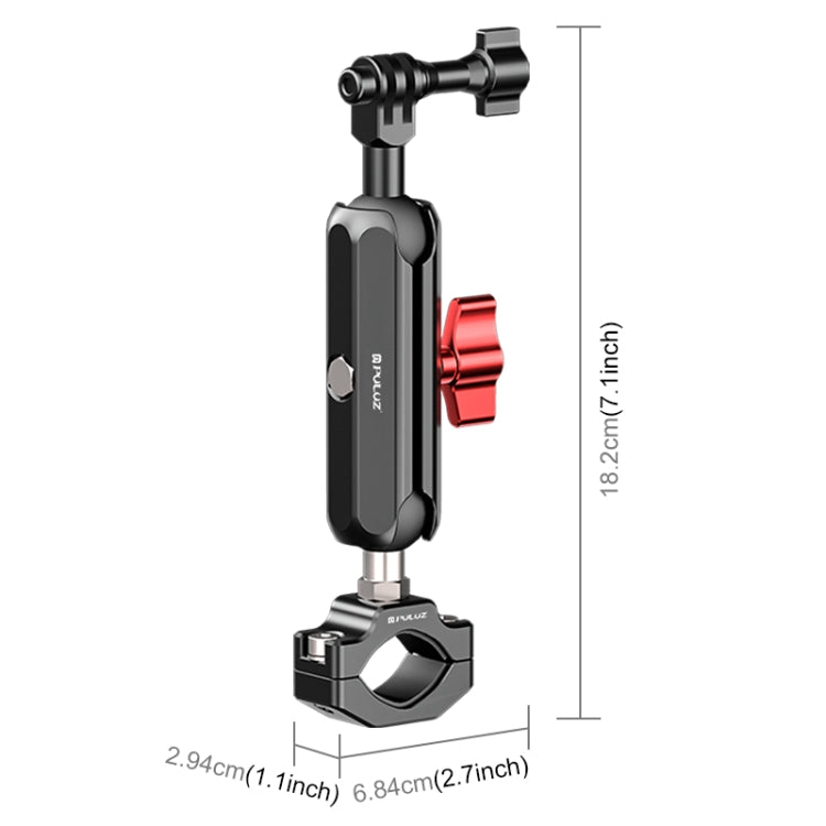 Soporte de varilla de brazo mágico con abrazadera grande para retrovisor de motocicleta PULUZ, Large Clamp