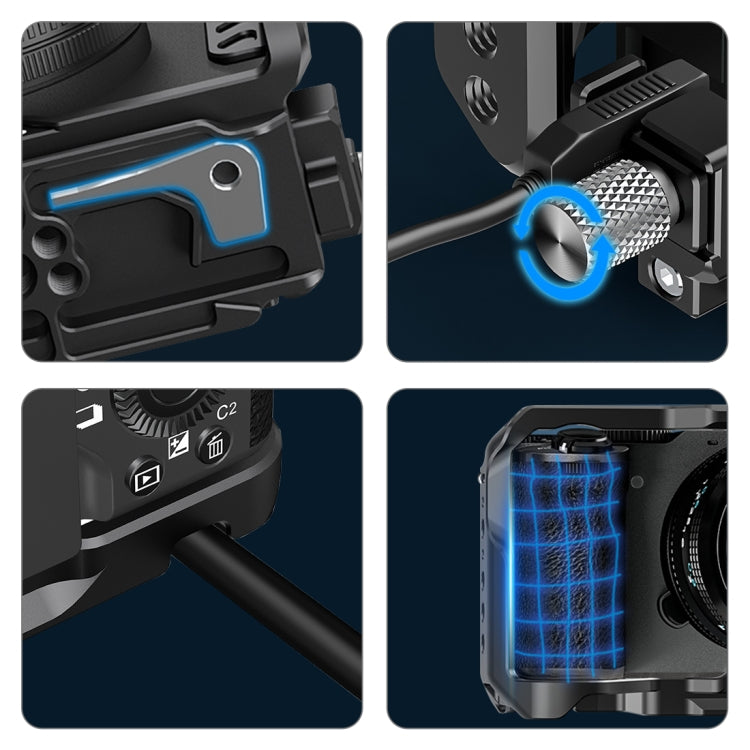 Estabilizador de jaula de metal para cámara PULUZ para Sony ILCE-A7CM2 / Alpha 7C II / Alpha 7CR, For Sony ILCE-A7CM2 / Alpha 7CR