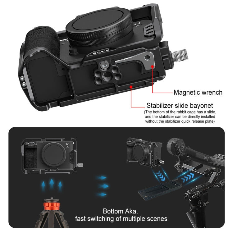Estabilizador de jaula de metal para cámara PULUZ para Sony ILCE-A7CM2 / Alpha 7C II / Alpha 7CR, For Sony ILCE-A7CM2 / Alpha 7CR