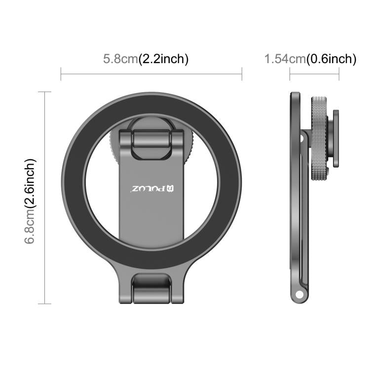 Soporte plegable magnético MagSafe para teléfono móvil con zapata fría para cámara, Cold Shoe Mount