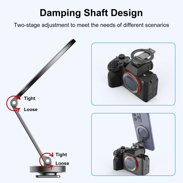 Soporte plegable magnético MagSafe para teléfono móvil con zapata fría para cámara, Cold Shoe Mount
