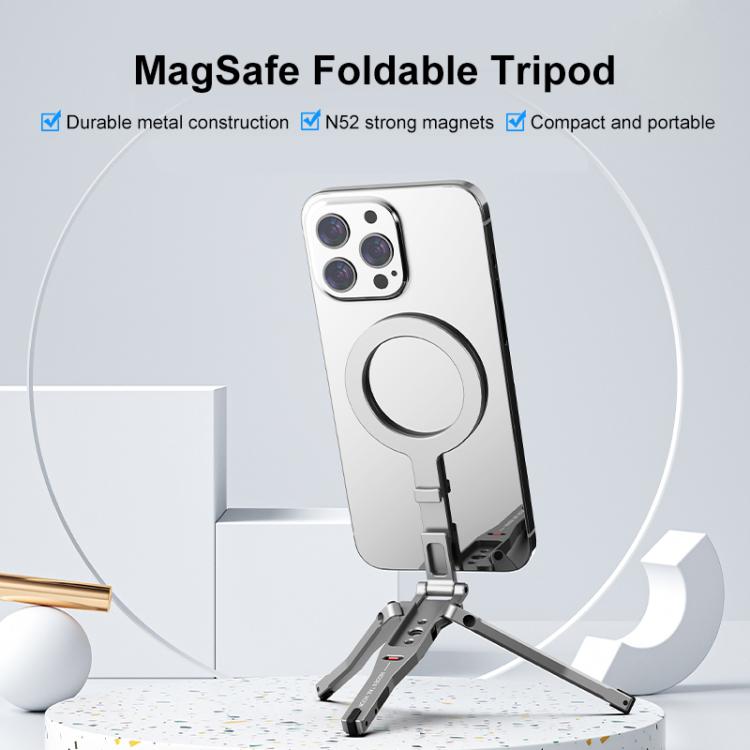 Soporte de escritorio plegable magnético MagSafe para trípode y teléfono con mango, Desk Phone Mount