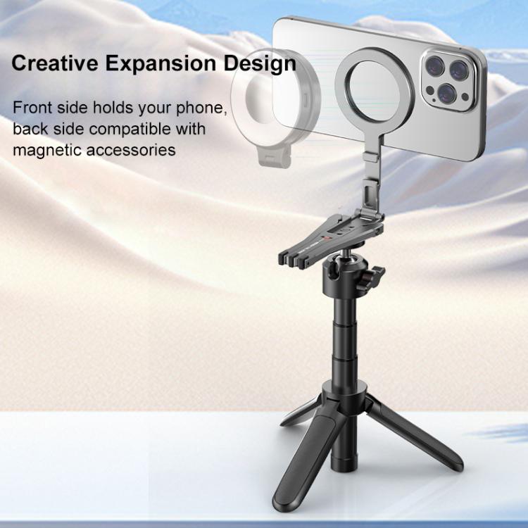 Soporte de escritorio plegable magnético MagSafe para trípode y teléfono con mango, Desk Phone Mount