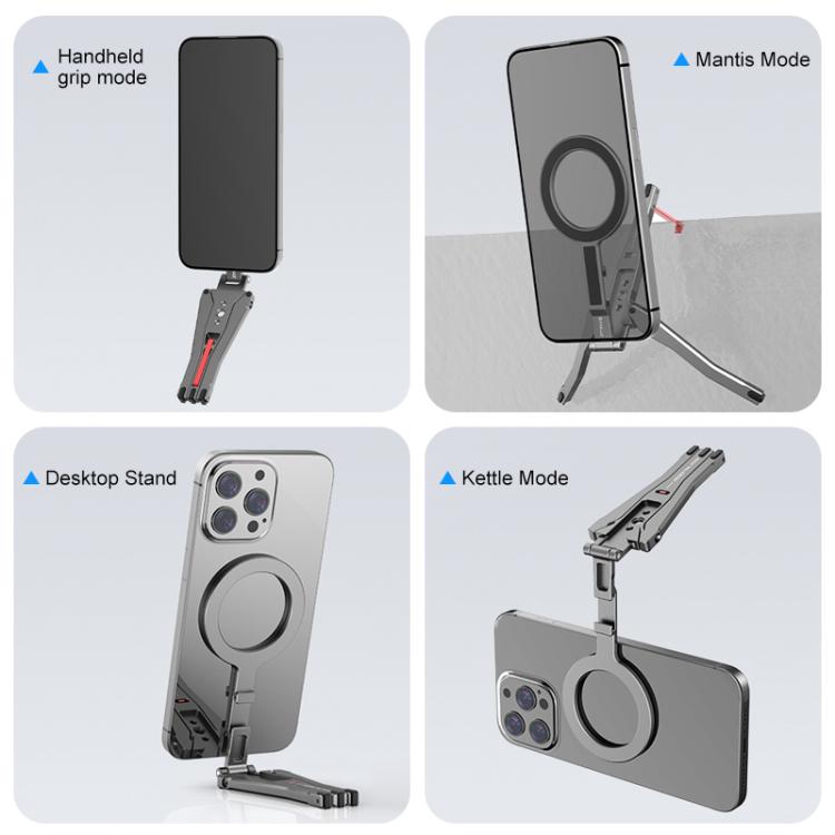 Soporte de escritorio plegable magnético MagSafe para trípode y teléfono con mango, Desk Phone Mount