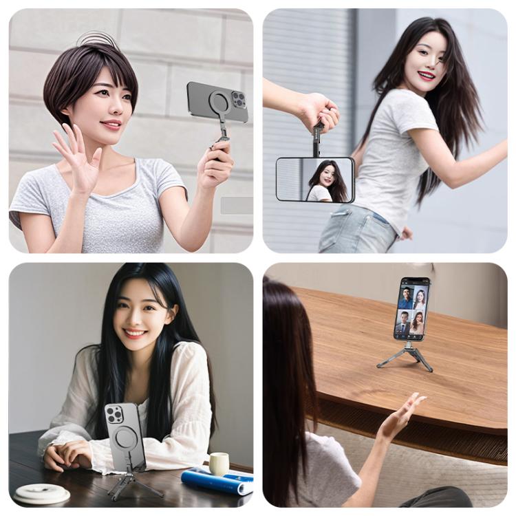 Soporte de escritorio plegable magnético MagSafe para trípode y teléfono con mango, Desk Phone Mount