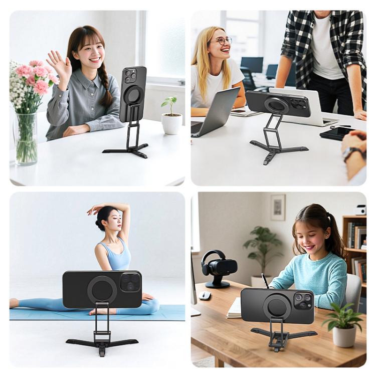 Soporte magnético plegable para teléfono MagSafe para escritorio, ideal para transmisiones en vivo y como soporte para teléfono., Live Streaming Bracket
