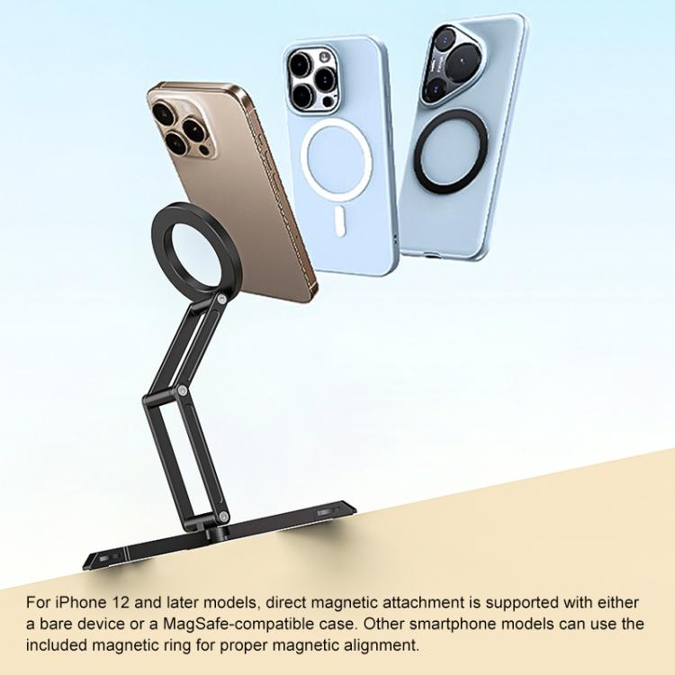 Soporte magnético plegable para teléfono MagSafe para escritorio, ideal para transmisiones en vivo y como soporte para teléfono., Live Streaming Bracket