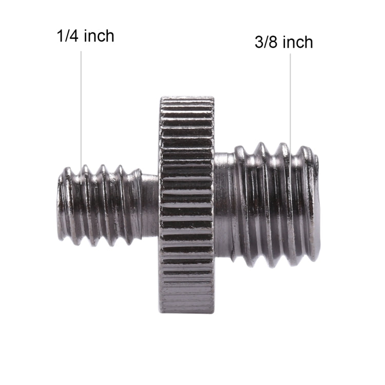 PULUZ Tornillo adaptador de rosca macho de 1/4 de pulgada a rosca macho de 3/8 de pulgada, 1/4 Male to 3/8 Male