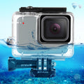 PULUZ 45m Carcasa impermeable subacuática para buceo para GoPro HERO7 Silver / HERO7 White, con hebilla de montaje básico y tornillo, For HERO7, For HERO7 (US)