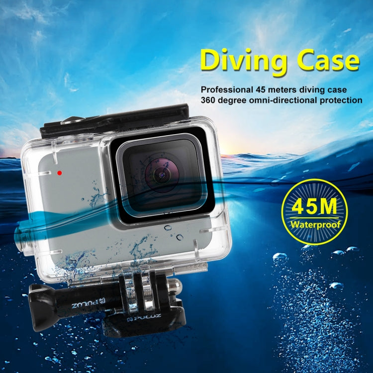 PULUZ 45m Carcasa impermeable subacuática para buceo para GoPro HERO7 Silver / HERO7 White, con hebilla de montaje básico y tornillo, For HERO7, For HERO7 (US)