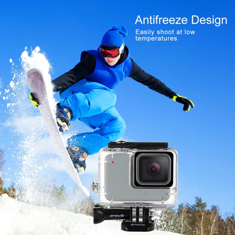 PULUZ 45m Carcasa impermeable subacuática para buceo para GoPro HERO7 Silver / HERO7 White, con hebilla de montaje básico y tornillo, For HERO7, For HERO7 (US)
