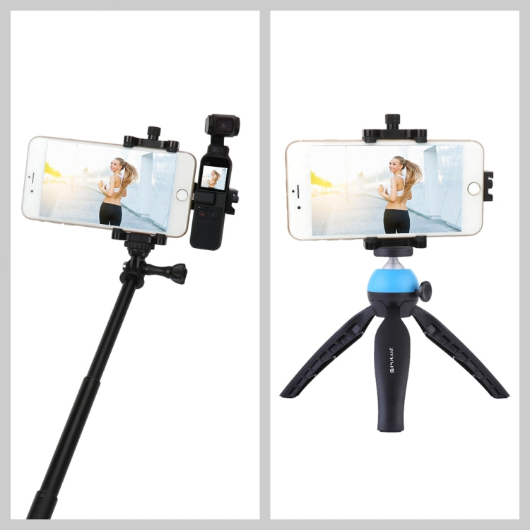 PULUZ-abrazadera de fijación multifunción de aleación de aluminio para teléfono inteligente, soporte de montaje de expansión para DJI OSMO Pocket/Pocket 2, Fixing Clamp