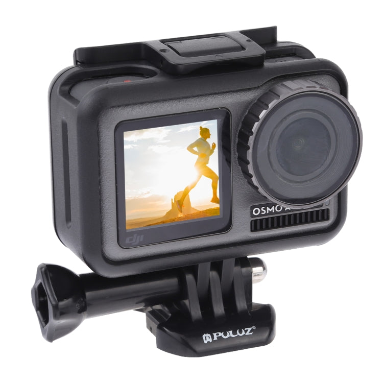 Jaula protectora ABS con marco de borde estándar PULUZ para DJI Osmo Action, con hebilla de montaje básico y tornillo, ABS