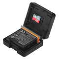 PULUZ Caja de almacenamiento de batería de plástico duro para DJI Osmo Action / Osmo Action 3 / GoPro HERO12 Negro /11 Negro /10 Negro /9 Negro Batería AHDBT-901, AHDBT-901