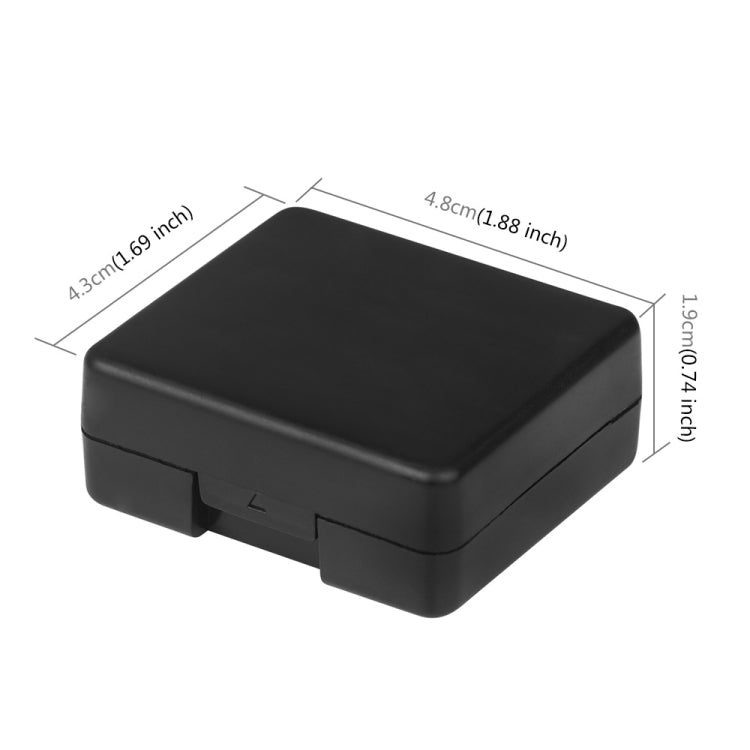 PULUZ Caja de almacenamiento de batería de plástico duro para DJI Osmo Action / Osmo Action 3 / GoPro HERO12 Negro /11 Negro /10 Negro /9 Negro Batería AHDBT-901, AHDBT-901