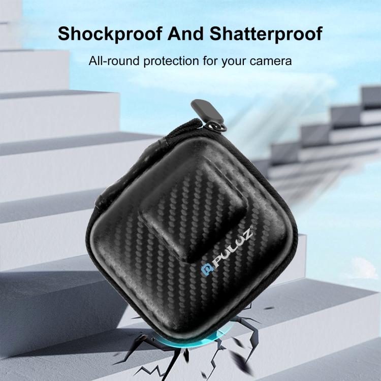 PULUZ Mini bolsa de almacenamiento portátil de fibra de carbono para DJI OSMO Action, GoPro, Mijia, Xiaoyi y otras cámaras de tamaño similar, PULUZ For DJI OSMO Action