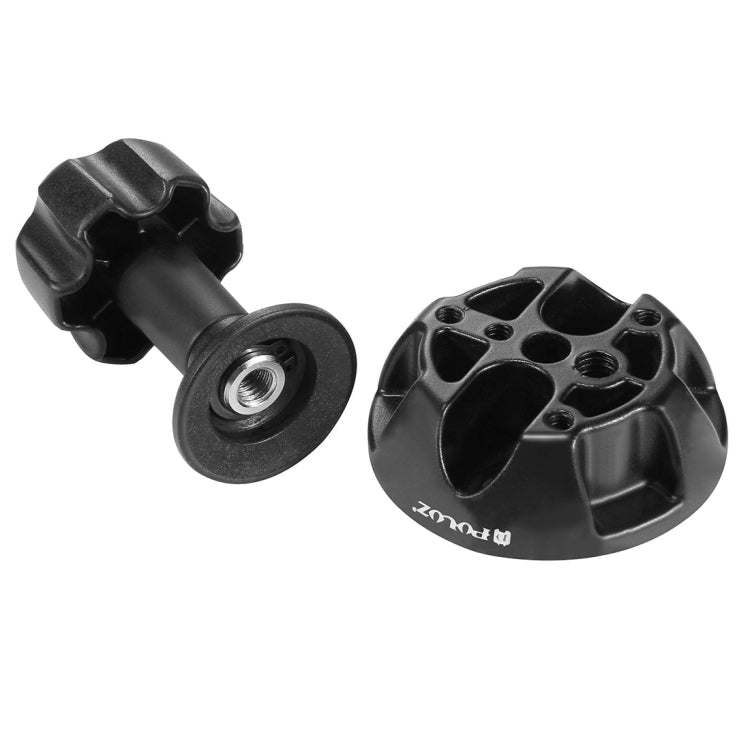 Adaptador PULUZ de media bola plana a cuenco de 75 mm para cámara DSLR Rig con trípode de cabeza fluida, material metálico, Bowl Adapter