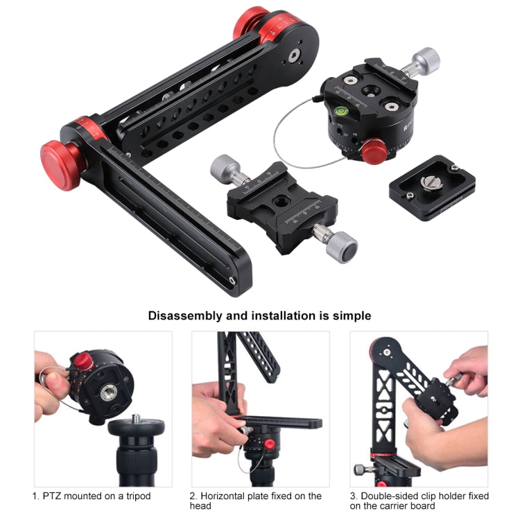 PULUZ Kits de placa de liberación rápida con cabeza esférica de aleación de aluminio panorámica de 720 grados, Big Size
