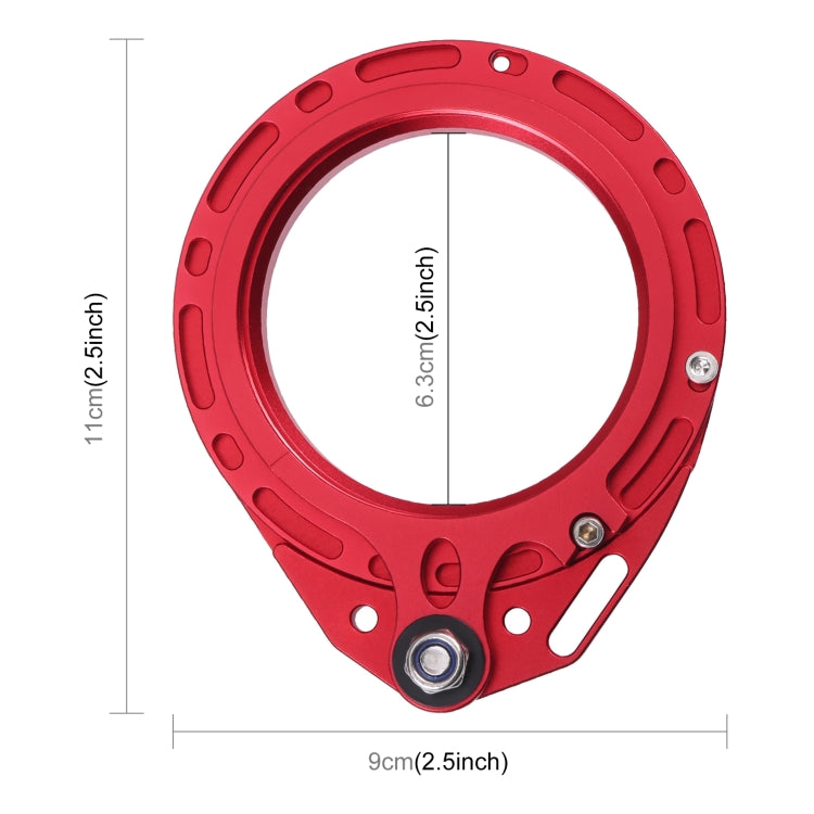 Adaptador de dioptrías de lente húmeda oscilante de aleación de aluminio PULUZ de 67mm a 67mm para carcasa de buceo submarino DSLR