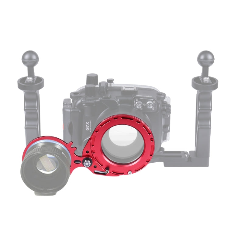 Adaptador de dioptrías de lente húmeda oscilante de aleación de aluminio PULUZ de 67mm a 67mm para carcasa de buceo submarino DSLR