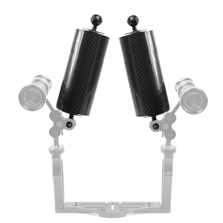 PULUZ 10,82 pulgadas, 27,5 cm de longitud, 80 mm de diámetro, brazo flotante de fibra de carbono con dos bolas, diámetro de la bola: 25 mm, flotabilidad: 800 g, 10 inch 800g Buoyancy