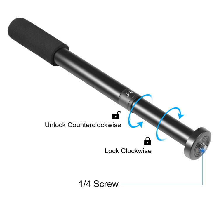 Varilla de eje Central de extensión monopié de montaje en trípode de aleación de aluminio ajustable de mano PULUZ, Central Shaft Rod