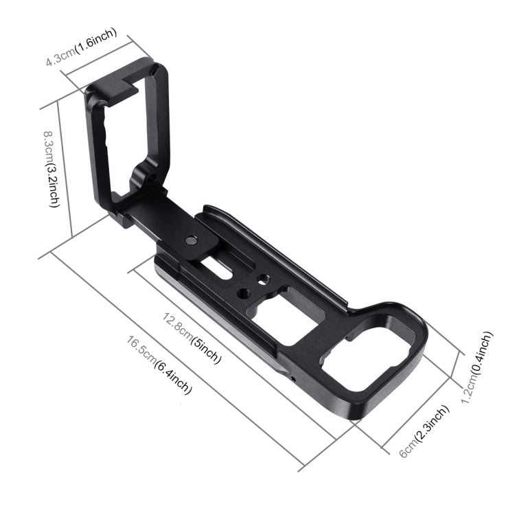 PULUZ Soporte de placa L de liberación rápida de disparo vertical de 1/4 pulgadas para Sony A9 (ILCE-9) / A7 III/ A7R III, For Sony A9 (Black), For Sony A9 (Blue), For Sony A9 (Red)