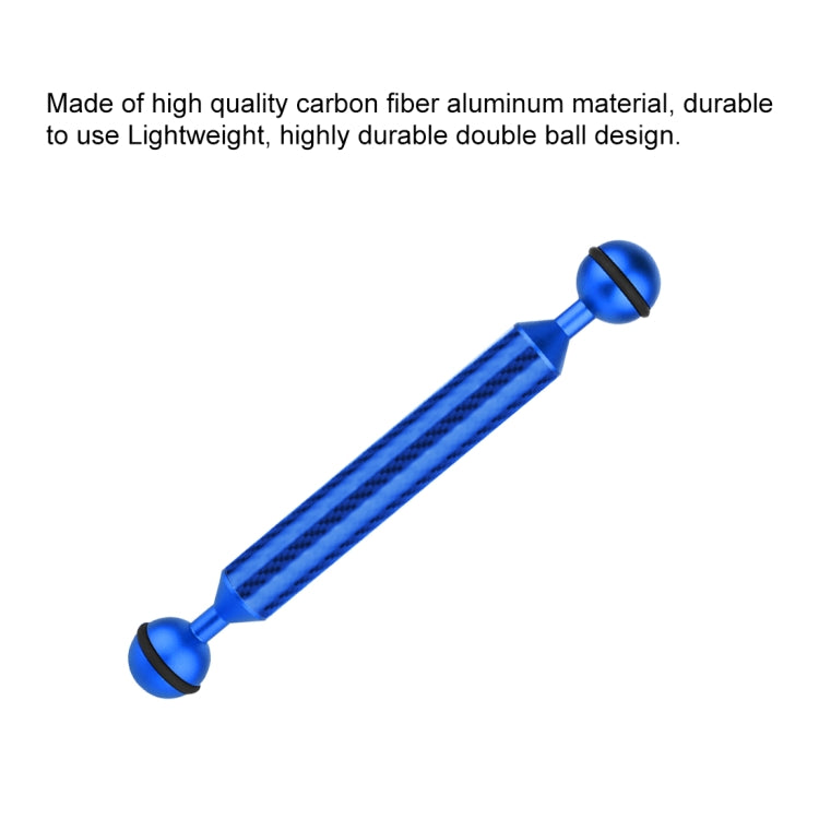 PULUZ 7 pulgadas, 18 cm de longitud, 20,8 mm de diámetro, bolas dobles, brazo flotante de fibra de carbono, diámetro de la bola: 25 mm, 7 inch Black, 7 inch Blue, 7 inch Red