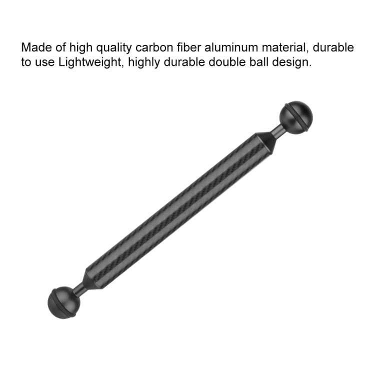 PULUZ 9 pulgadas, 23 cm de longitud, 20,8 mm de diámetro, bolas dobles, brazo flotante de fibra de carbono, diámetro de la bola: 25 mm, 9 inch Black, 9 inch Blue, 9 inch Red