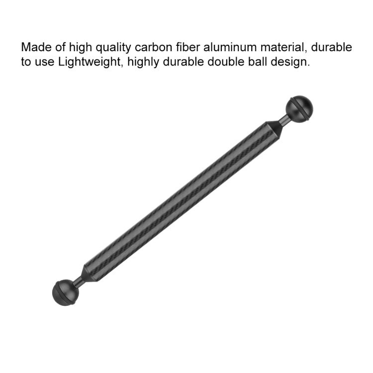 PULUZ 11 pulgadas, 28 cm de longitud, 20,8 mm de diámetro, bolas dobles, brazo flotante de fibra de carbono, diámetro de la bola: 25 mm, 11 inch Black, 11 inch Blue, 11 inch Red