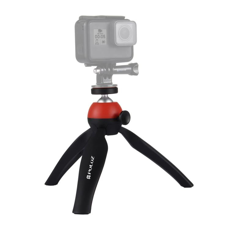 Mini trípode de bolsillo PULUZ con rótula de bola de 360 grados y abrazadera para teléfono inteligente, Tripod + Clamp