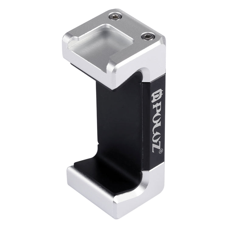 Soporte de abrazadera de aleación de aluminio para teléfono universal PULUZ con zapata fría para iPhone, Galaxy, Huawei, Xiaomi, Sony, HTC, Google y otros teléfonos inteligentes, Phone Clamp