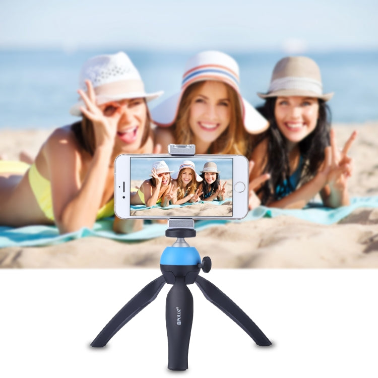 Soporte de abrazadera de aleación de aluminio para teléfono universal PULUZ con zapata fría para iPhone, Galaxy, Huawei, Xiaomi, Sony, HTC, Google y otros teléfonos inteligentes, Phone Clamp