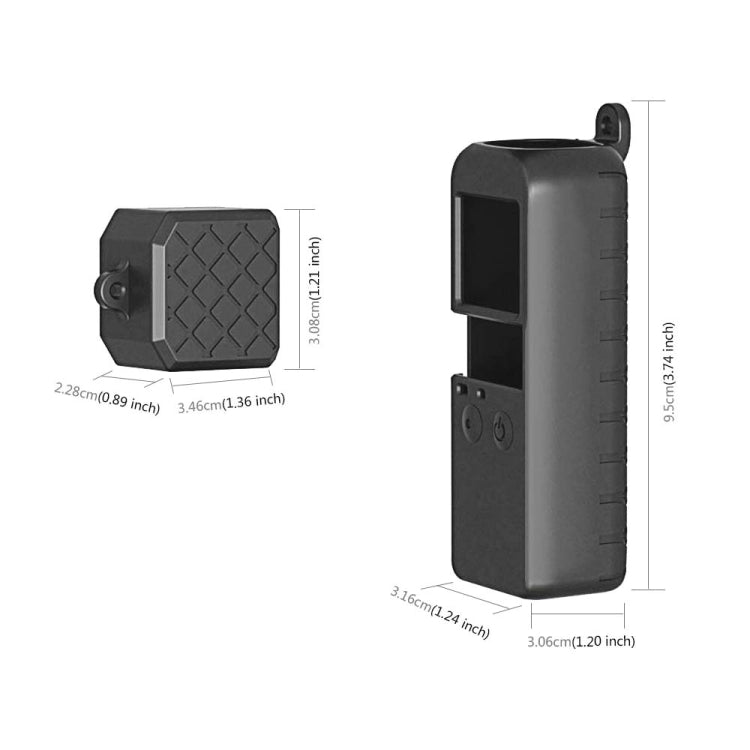 PULUZ 2 en 1 Juego de fundas de silicona con textura de diamante para DJI OSMO Pocket, For DJI OSMO Pocket