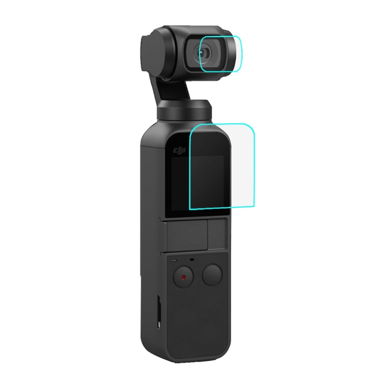 Protector de lente de vidrio templado PULUZ 9H 2.5D HD + película de pantalla para DJI OSMO Pocket Gimbal, For DJI OSMO Pocket