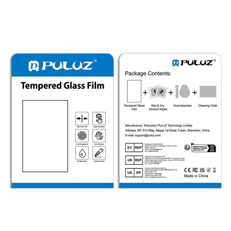 Protector de lente de vidrio templado PULUZ 9H 2.5D HD + película de pantalla para DJI OSMO Pocket Gimbal, For DJI OSMO Pocket