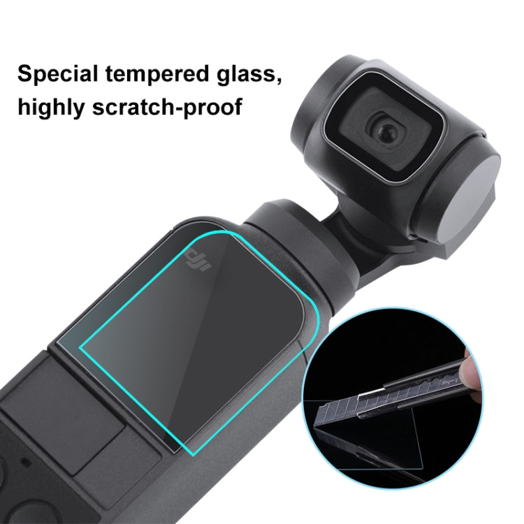 Protector de lente de vidrio templado PULUZ 9H 2.5D HD + película de pantalla para DJI OSMO Pocket Gimbal, For DJI OSMO Pocket