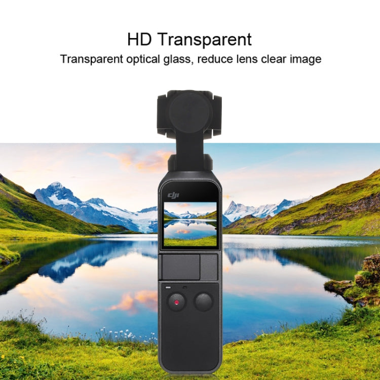 Protector de lente de vidrio templado PULUZ 9H 2.5D HD + película de pantalla para DJI OSMO Pocket Gimbal, For DJI OSMO Pocket