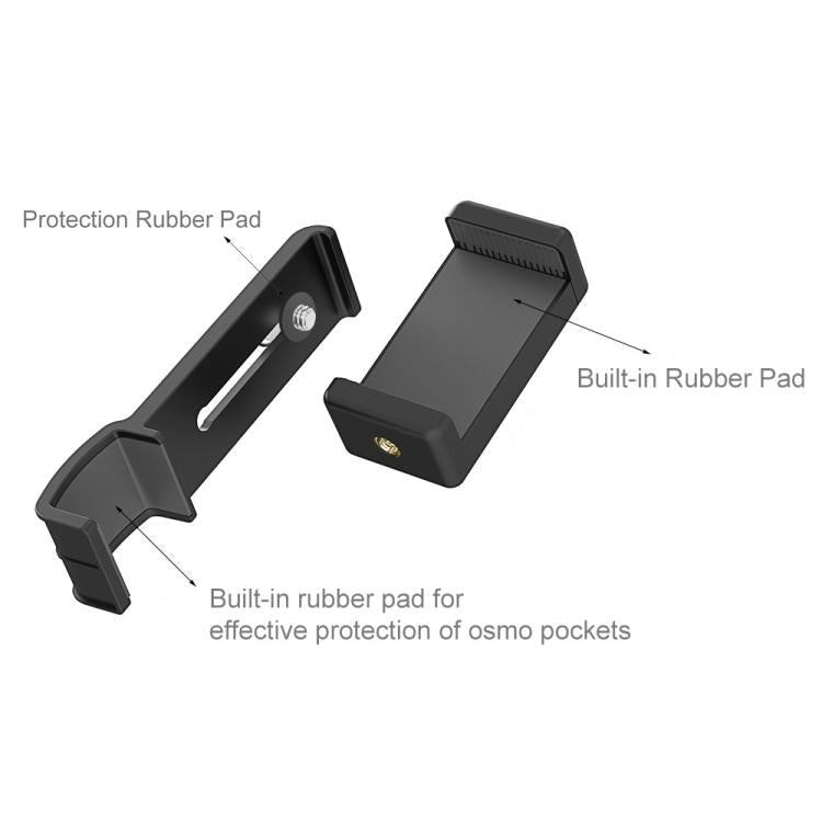 Abrazadera de fijación para teléfono inteligente PULUZ, soporte de montaje de 1/4 de pulgada para DJI OSMO Pocket / Pocket 2, Clamp