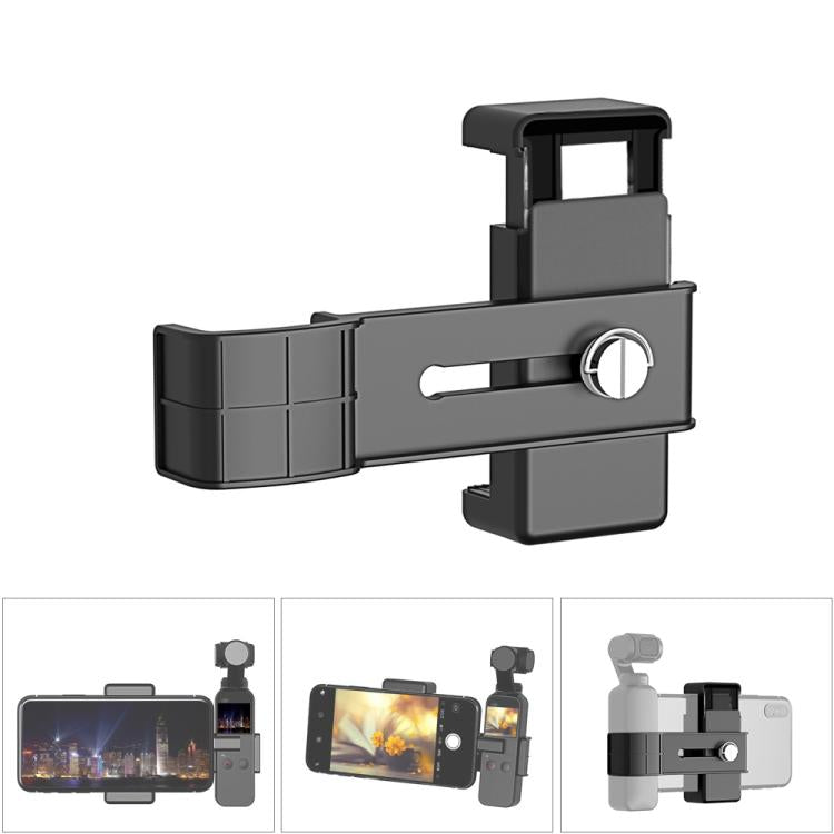 Abrazadera de fijación para teléfono inteligente PULUZ, soporte de montaje de 1/4 de pulgada para DJI OSMO Pocket / Pocket 2, Clamp