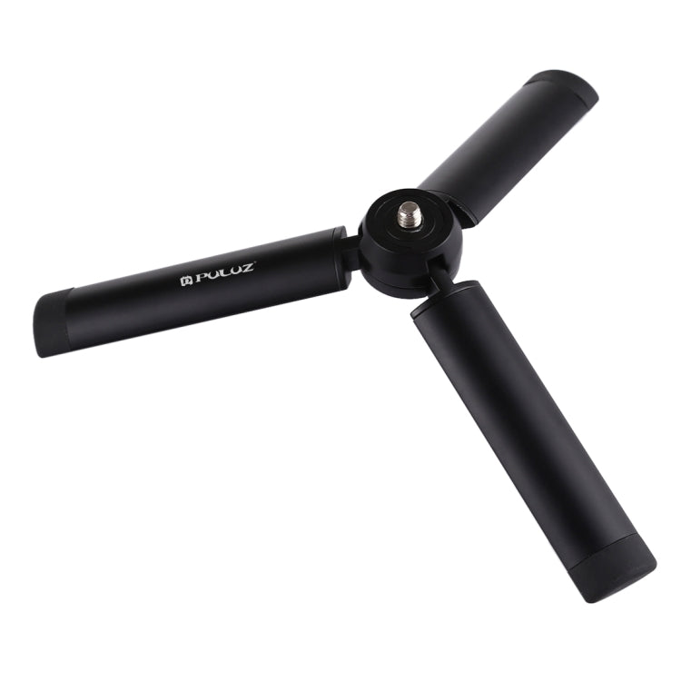 PULUZ Mini soporte para trípode de escritorio de metal de bolsillo con tornillo de 1/4 de pulgada para cámaras DSLR y digitales, carga: 10 kg, Desktop Tripod