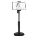 Soporte de escritorio con base redonda PULUZ con abrazadera para teléfono, altura ajustable: 15,5 cm-25,5 cm, Desktop Mount