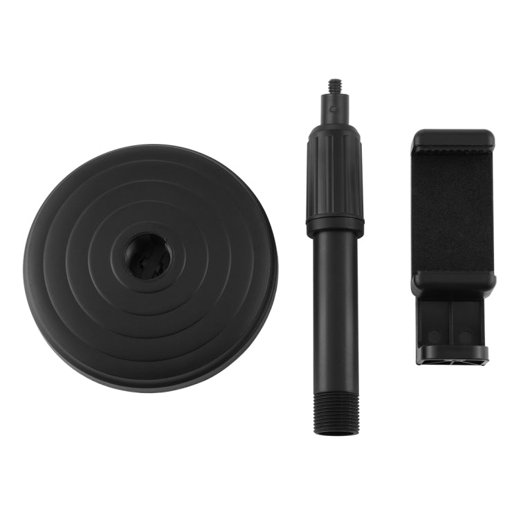 Soporte de escritorio con base redonda PULUZ con abrazadera para teléfono, altura ajustable: 15,5 cm-25,5 cm, Desktop Mount