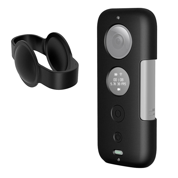 Funda protectora de silicona PULUZ con cubierta de lente para Insta360 ONE X, For Insta360 ONE X(Black), For Insta360 ONE X(Red)