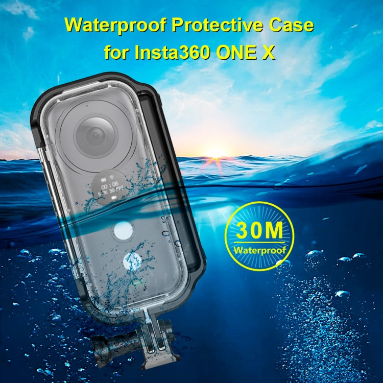 PULUZ Funda protectora impermeable subacuática de 30 m para Insta360 ONE X, con hebilla de montaje básico y tornillo, For Insta360 ONE X