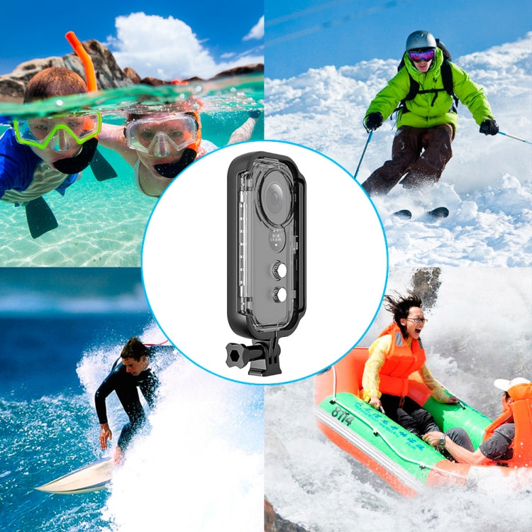 PULUZ Funda protectora impermeable subacuática de 30 m para Insta360 ONE X, con hebilla de montaje básico y tornillo, For Insta360 ONE X