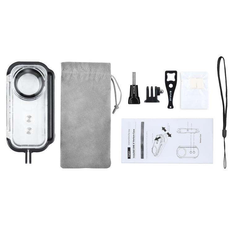 PULUZ Funda protectora impermeable subacuática de 30 m para Insta360 ONE X, con hebilla de montaje básico y tornillo, For Insta360 ONE X
