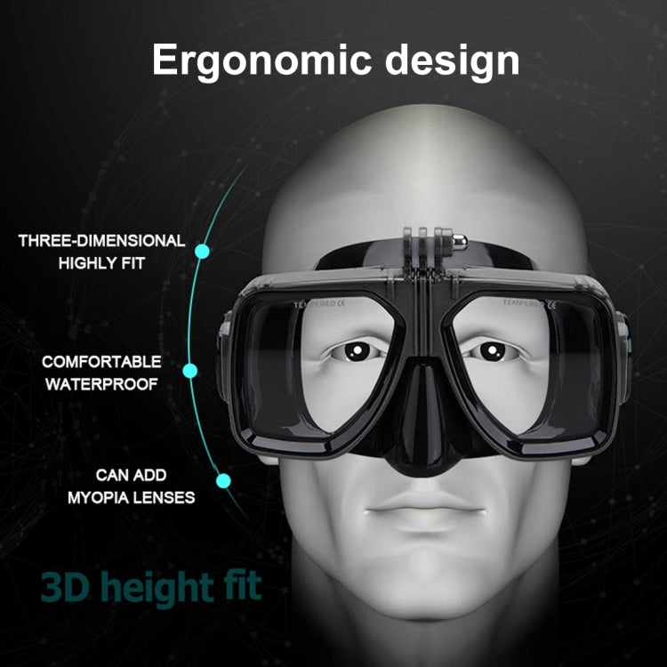 PULUZ Equipo de buceo para deportes acuáticos Máscara de buceo Gafas de natación para GoPro Hero11 Black / HERO10 Black / HERO9 Black /HERO8 / HERO7 /6/5/5 Session /4 Session /4/3+ /3/2/1, Insta360 ONE R, DJIOsmo Action y otras cámaras de acción